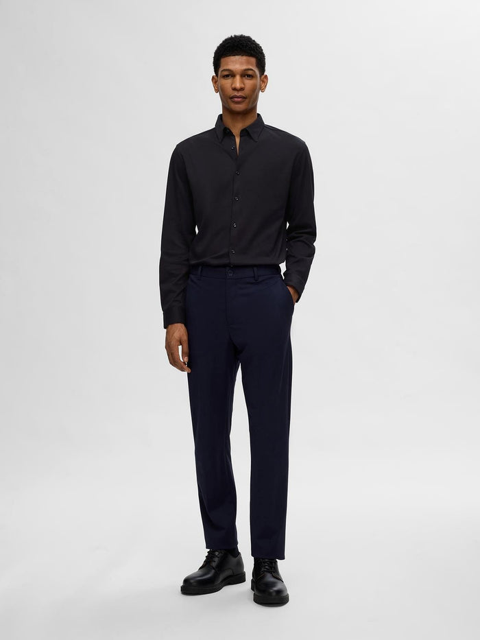Black Jersey Slim Fit Shirt