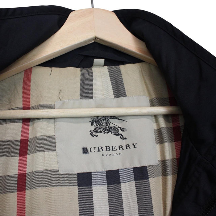 Burberry Black Nylon Blend Nova Check Multi Pocket Jacket