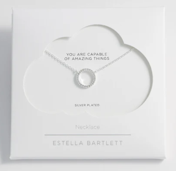 Silver Lg Pave Set Circle