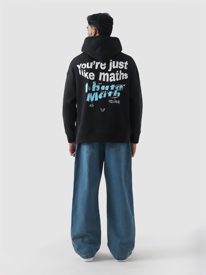 I Hate Maths tee female model front view oversized Pakistan – GROOVY