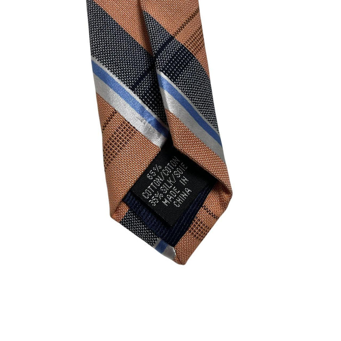 Michael Kors Orange Striped Cotton/Silk Tie