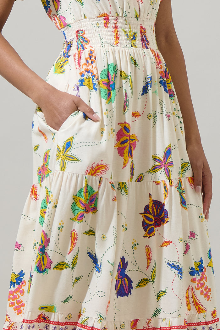 Miraflor Rony Smocked Maxi Dress