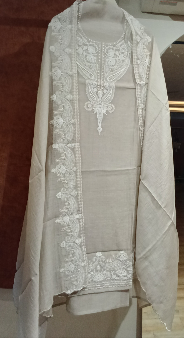 Noor Aabha Chanderi Semi-Stitched Cotton Suit