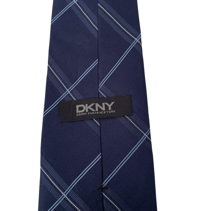 Vintage DKNY Navy Blue Silk Tie
