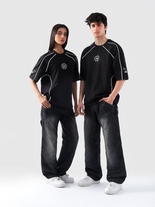 Afterdark Piping Top – Oversized Graphic Tee | GROOVY Pakistan