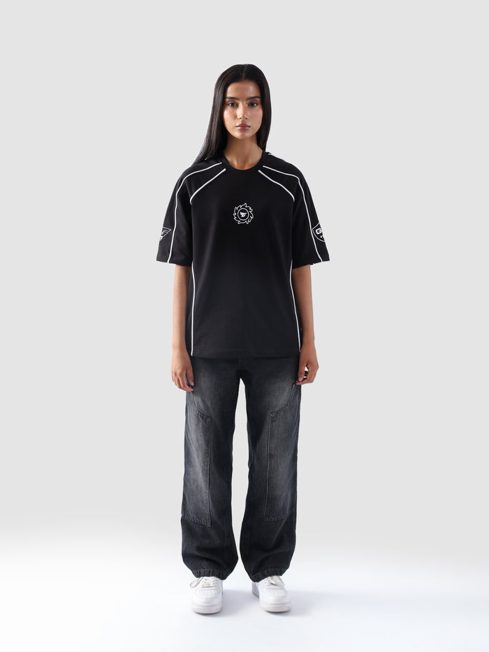 Afterdark Piping Top – Oversized Graphic Tee | GROOVY Pakistan