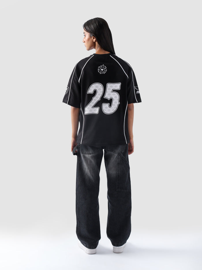 Afterdark Piping Top – Oversized Graphic Tee | GROOVY Pakistan
