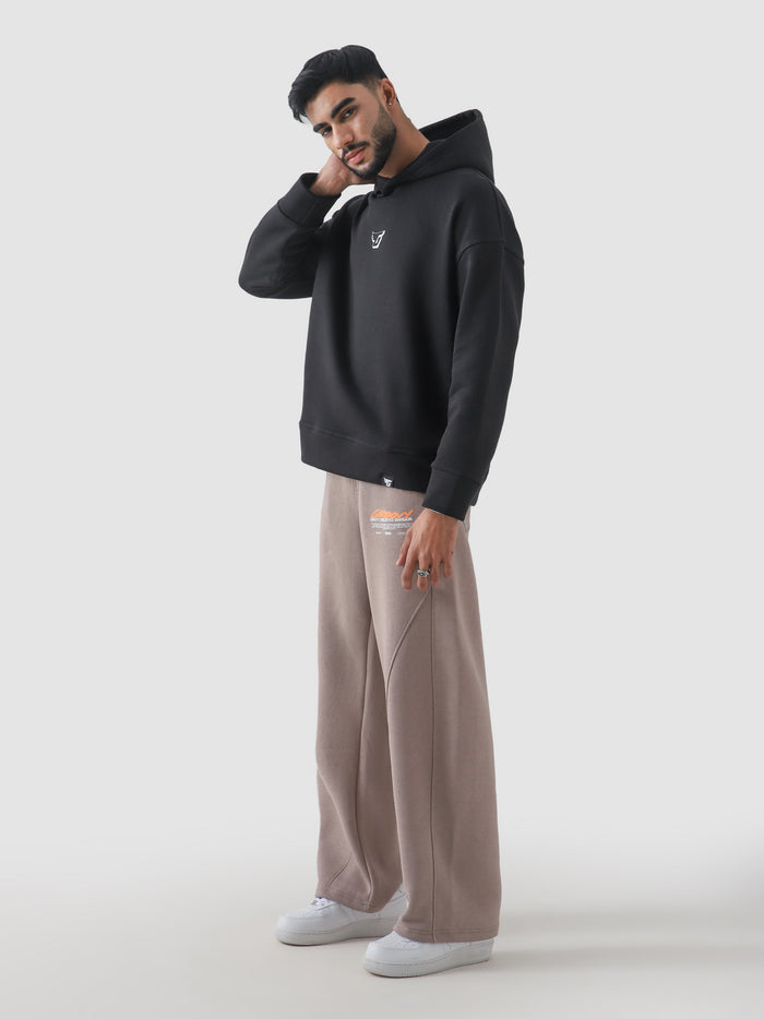 All Hustle No Luck hoodie flat lay 300 GSM cotton streetwear Pakistan – GROOVY