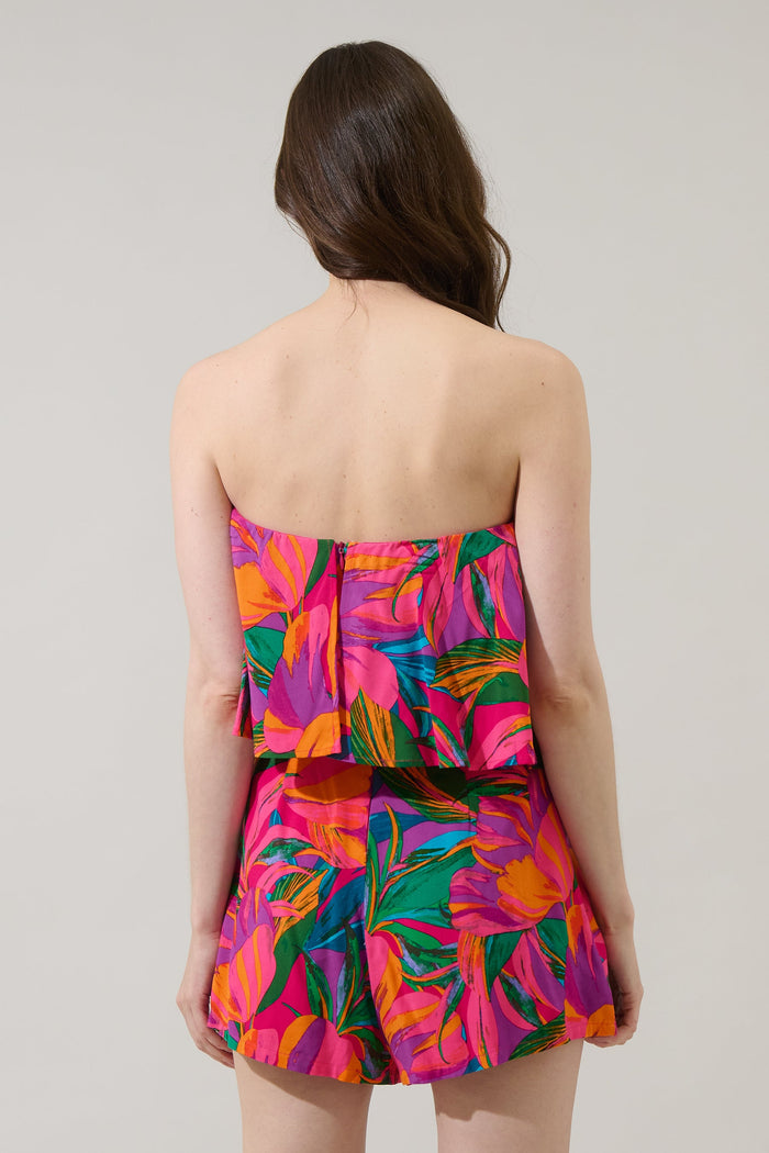 Beal Tropical Strapless Romper