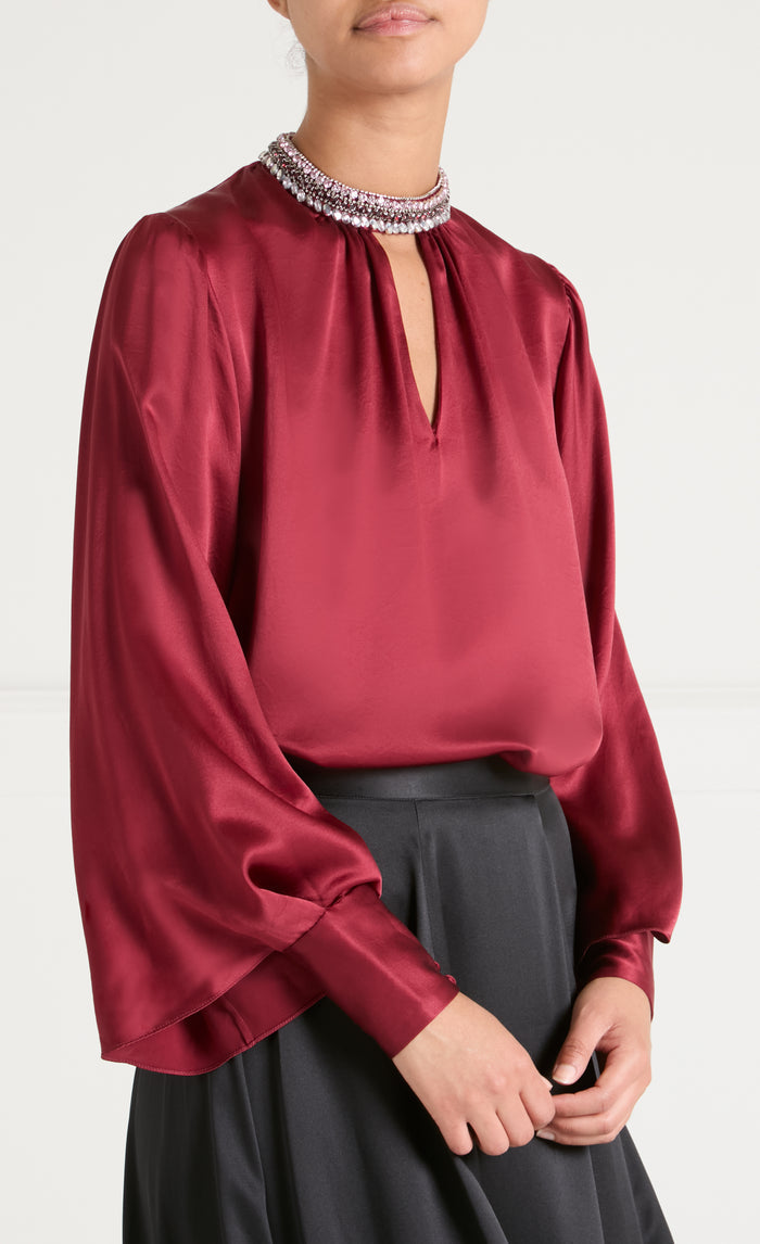 Beatrice Blouse - Claret