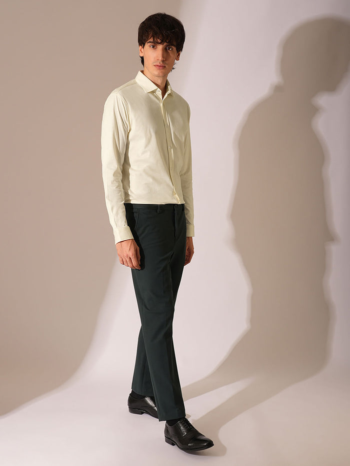 Beige Cotton Knitted Shirt
