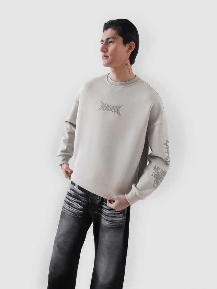Berserk anime hoodie male model back view oversized Pakistan – GROOVY