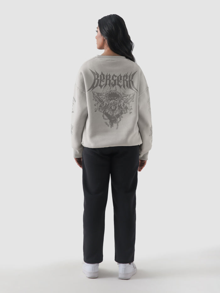Berserk anime hoodie female model front view oversized Pakistan – GROOVY