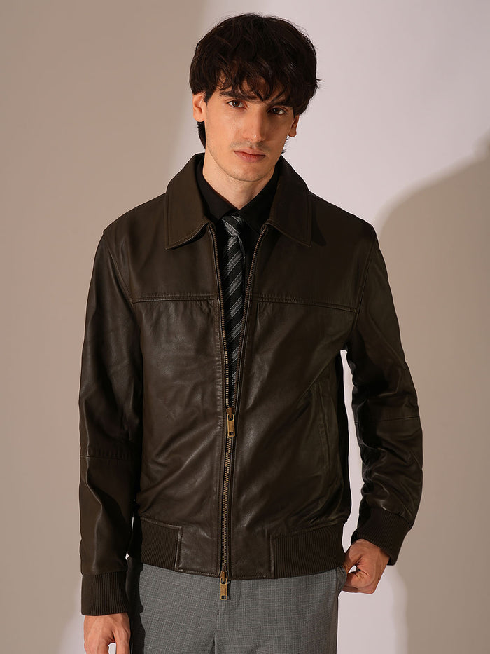 Black Lyocell Satin Relaxed Fit Shirt