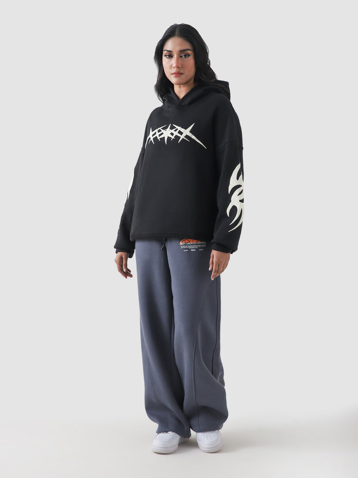 Blade Hoodie Foam Print – Oversized Hoodie | GROOVY Pakistan