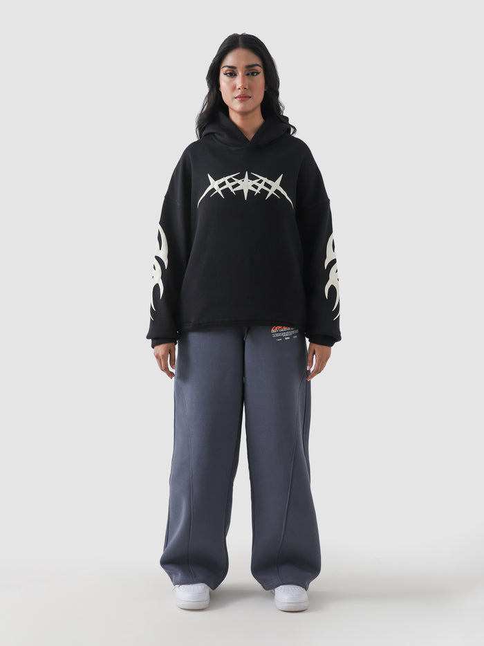 Blade Hoodie Foam Print – Oversized Hoodie | GROOVY Pakistan