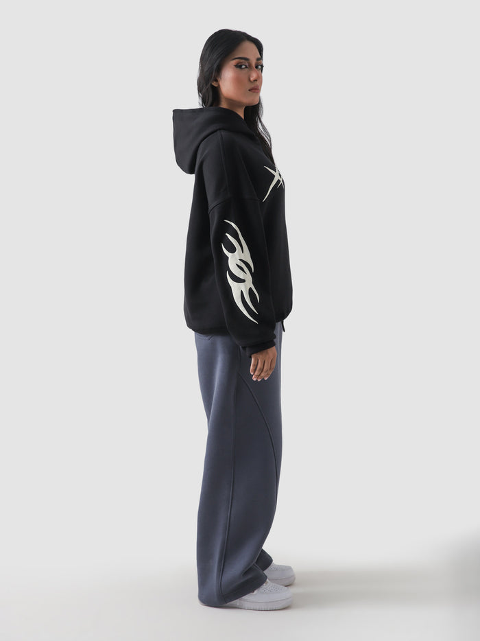 Blade Hoodie Foam Print – Oversized Hoodie | GROOVY Pakistan