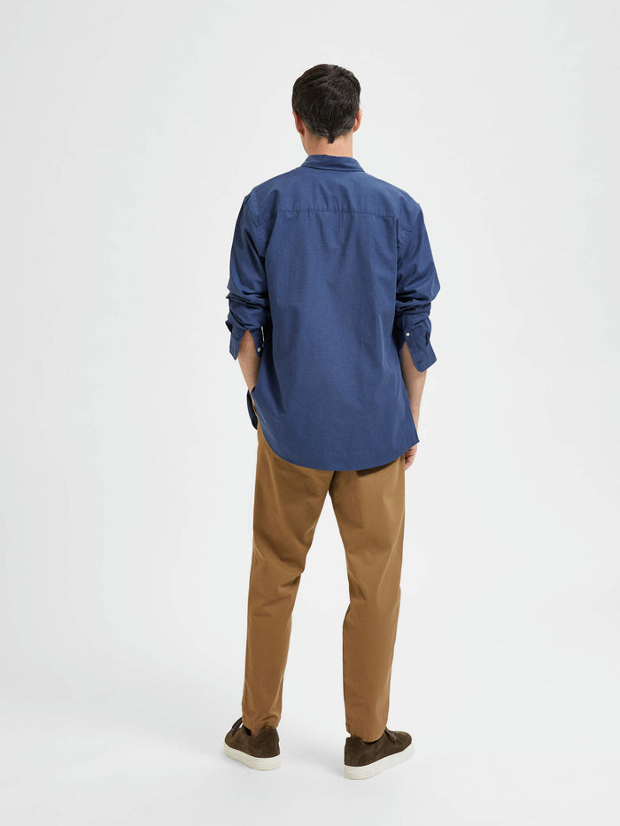 Blue Organic Cotton Full Sleeves Shirt