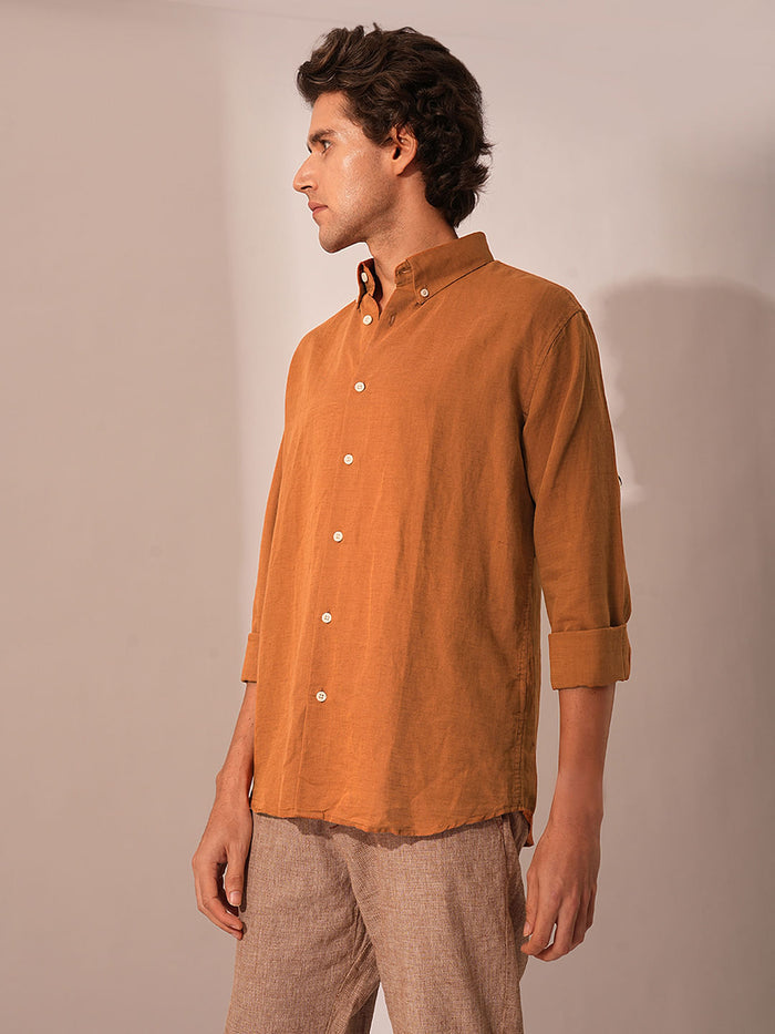 Brown Linen Shirt