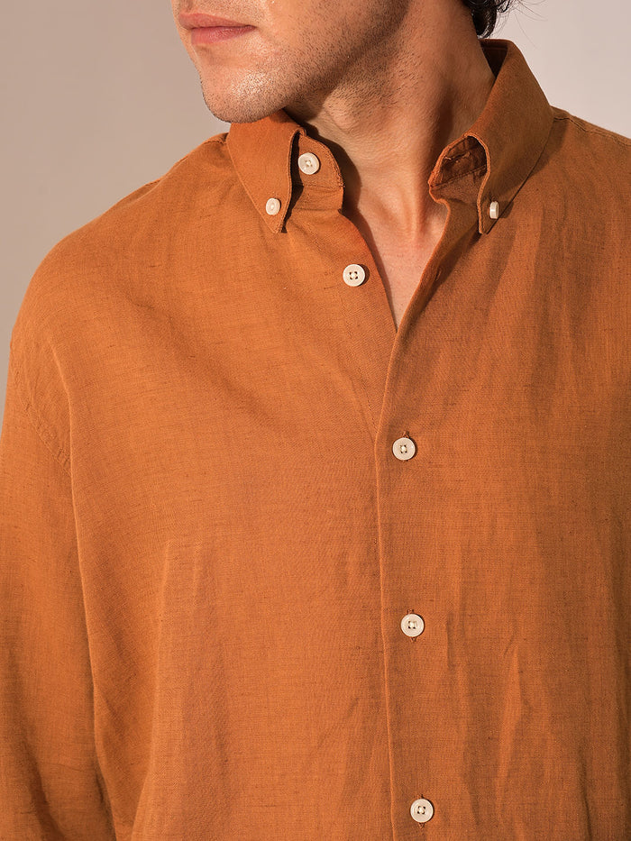 Brown Linen Shirt