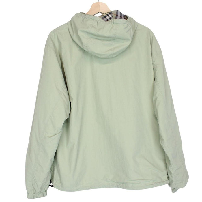 Burberry Green EKD Nova Check Full Zip Nylon Hooded Reversible Jacket