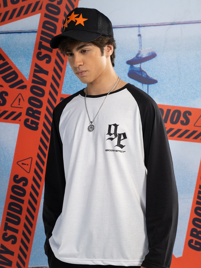 Cold Blooded raglan tee product detail back graphic print Pakistan – GROOVY