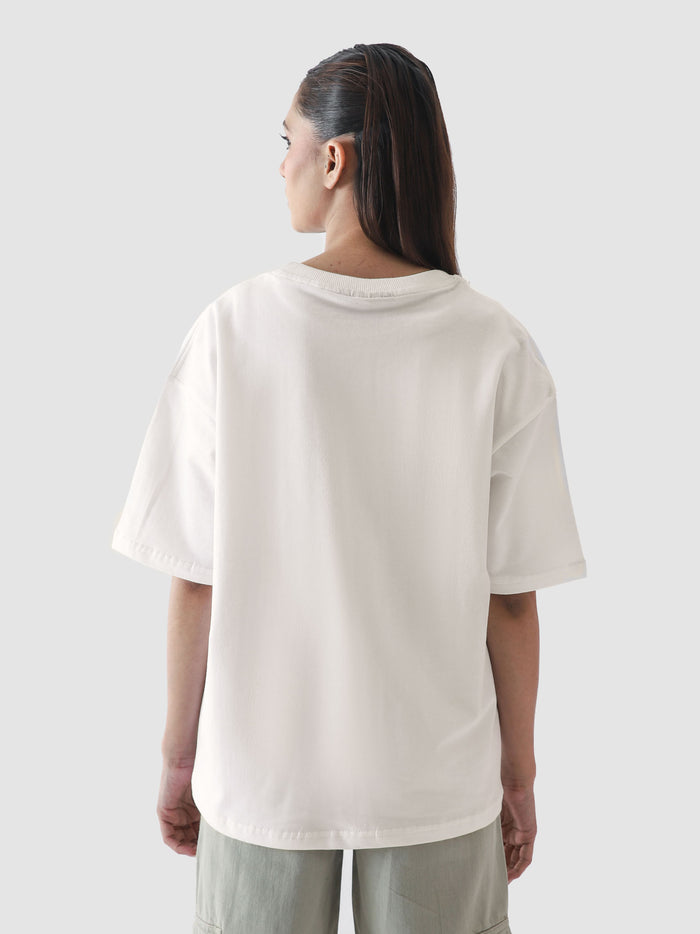White CORE tee male model side angle oversized blank t-shirt Pakistan – GROOVY