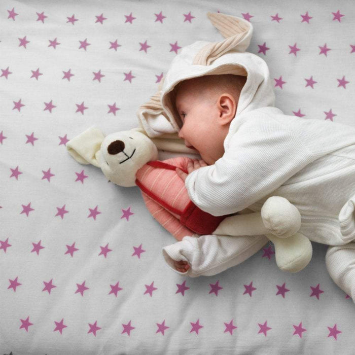 Cot Fitted Sheet 100% Cotton 120x60cm - Pack Of 2