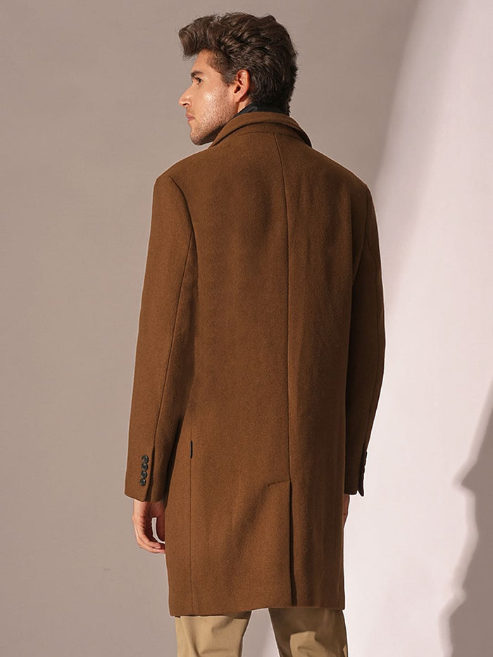 Dark Brown Tailored Wool Coat