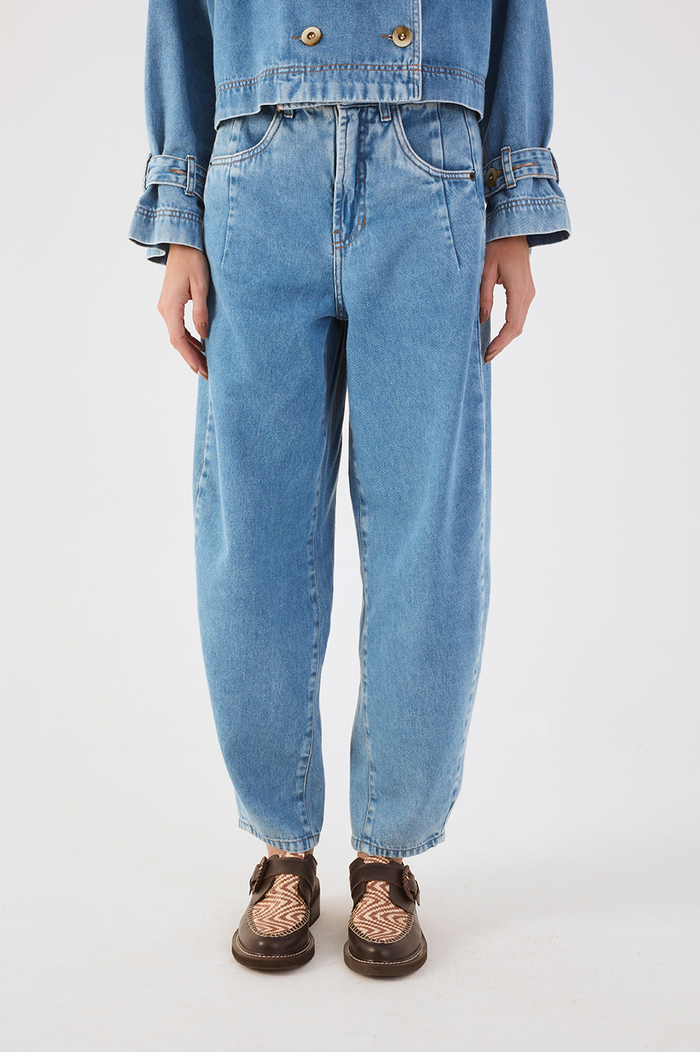 Denim Pockets Barrel Pants_3