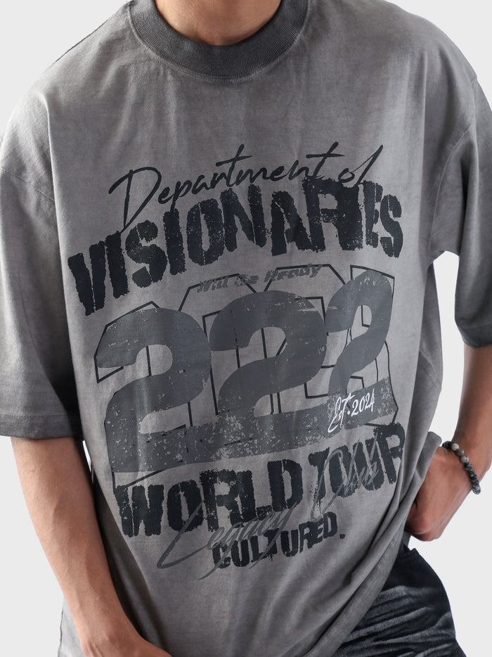 Dept of Visionaries tee couple lifestyle shot oil fade streetwear Pakistan – GROOVY