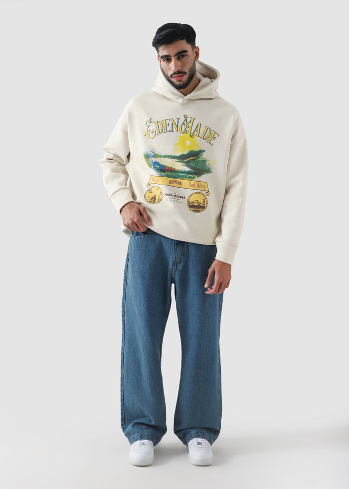 Eden Made hoodie female model front view oversized streetwear Pakistan – GROOVY