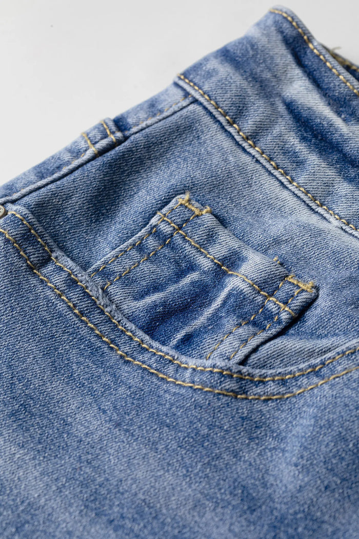 Embroidered Western Print Flare Leg Full Length Jeans – Ashleigh Blue