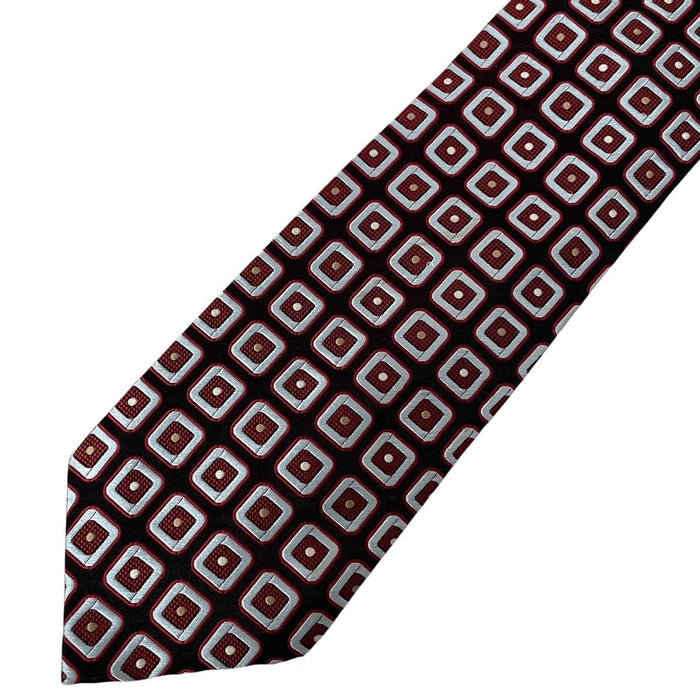 Ermenegildo Zegna Multicoloured Geometric Print Silk Tie