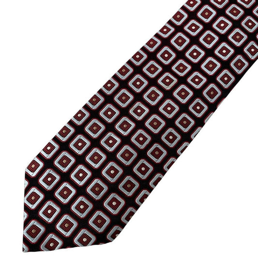 Ermenegildo Zegna Multicoloured Geometric Print Silk Tie