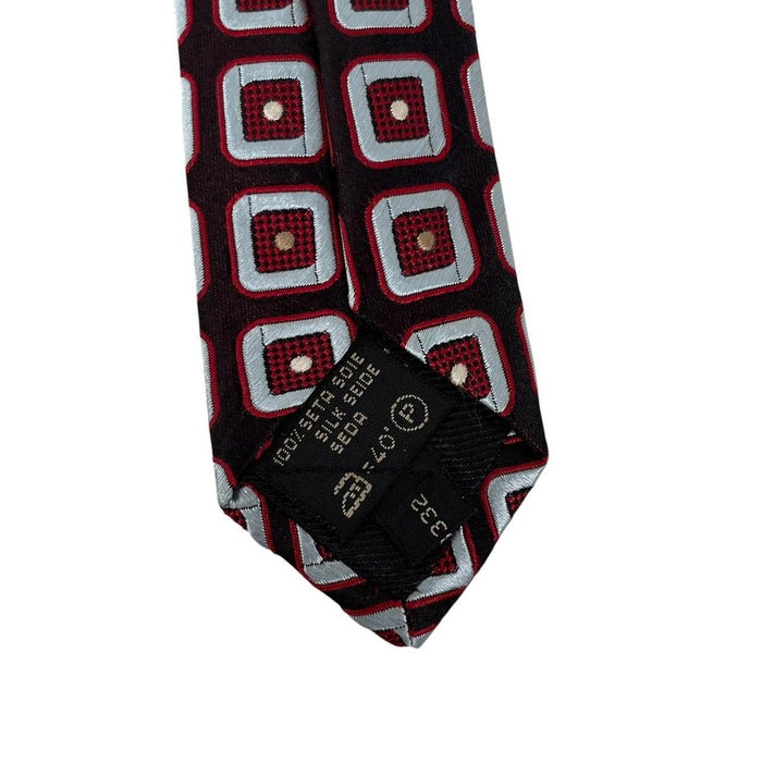 Ermenegildo Zegna Multicoloured Geometric Print Silk Tie