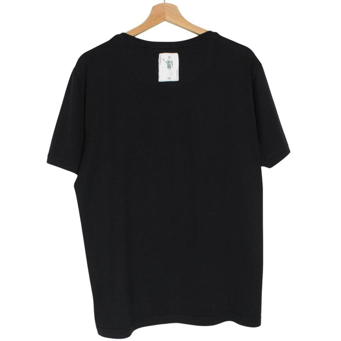 Fendi black and white cotton t-shirt featuring Jokarl print and pocket detail.