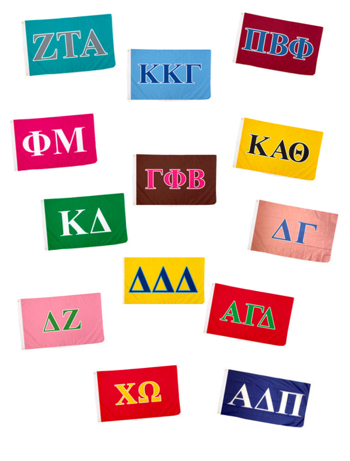 Greek Letter Flags 3'x5' - Panhellenic Sorority