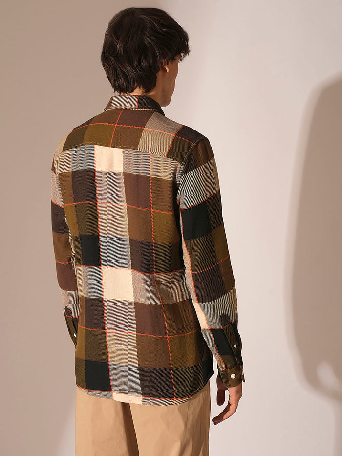 Green Check Cotton Shirt