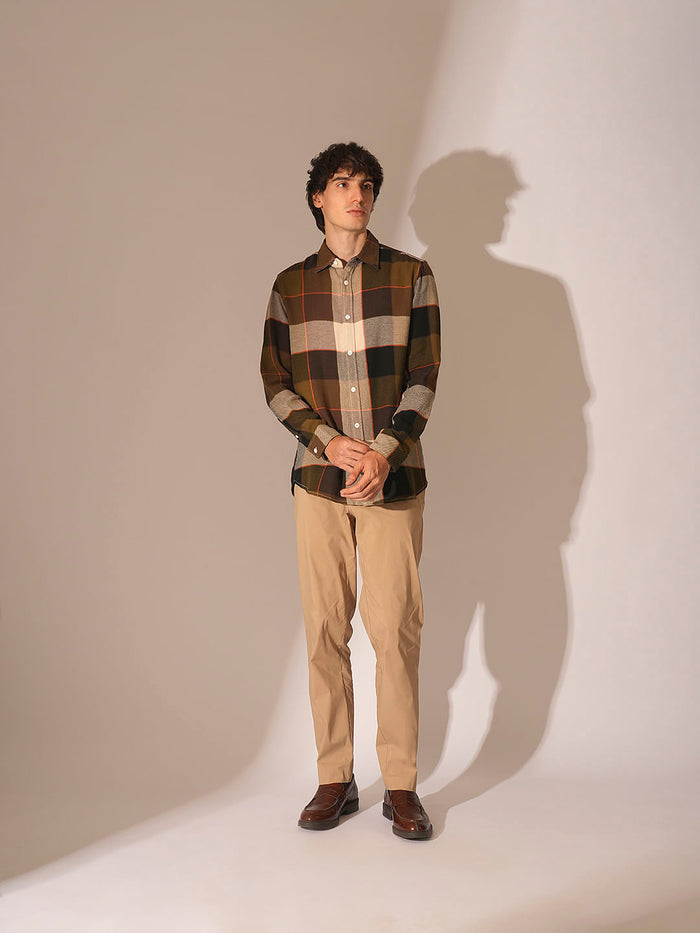 Green Check Cotton Shirt