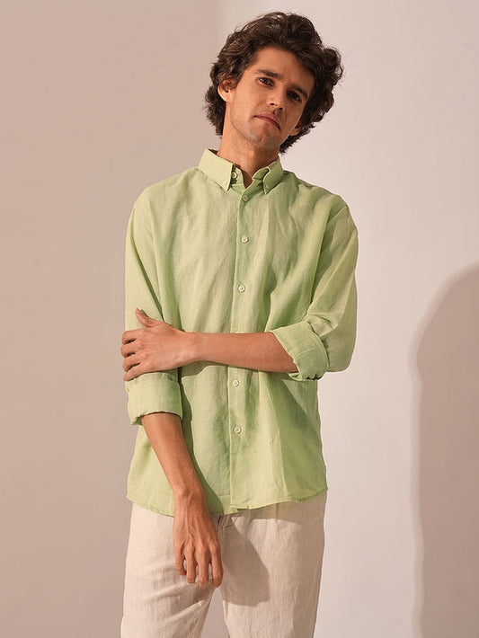 Green Linen Shirt