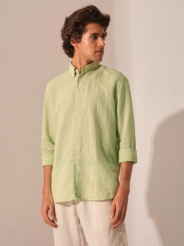 Green Linen Shirt
