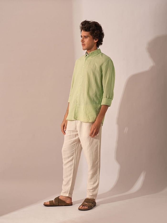 Green Linen Shirt