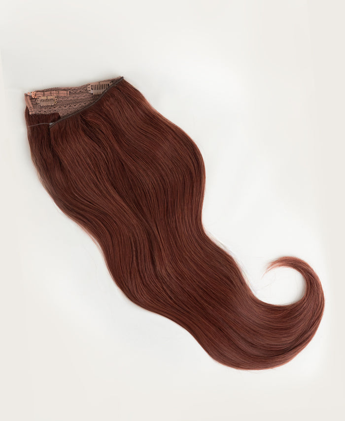 halo one-step hair extensions auburn.