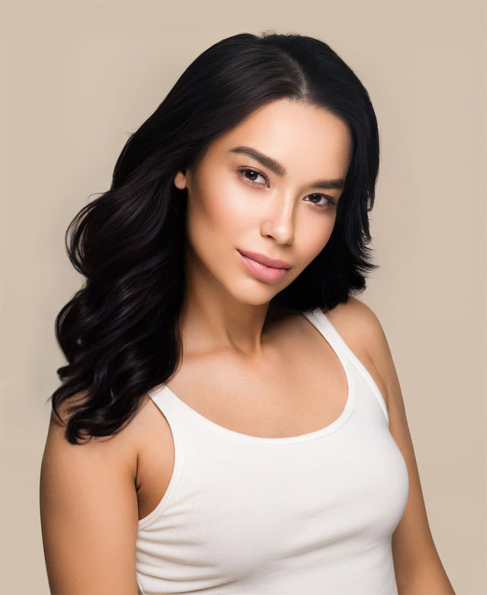 halo one-step hair extensions natural black.