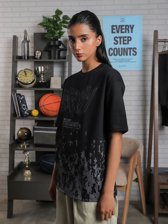 Keep That Same Energy tee male model back view full body screenprint Pakistan – GROOVY