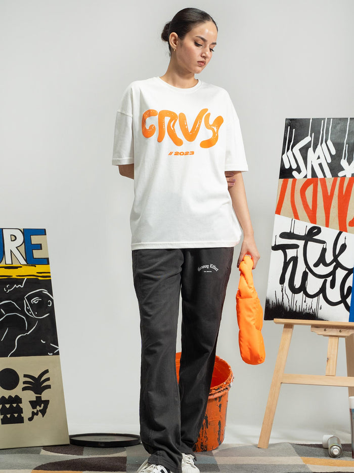 Pearl White Tee Flat Lay Product Detail – Legacy Is The Vision – GROOVY Pakistan