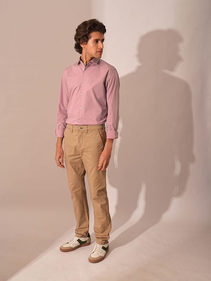 Light Purple Cotton Formal Shirt