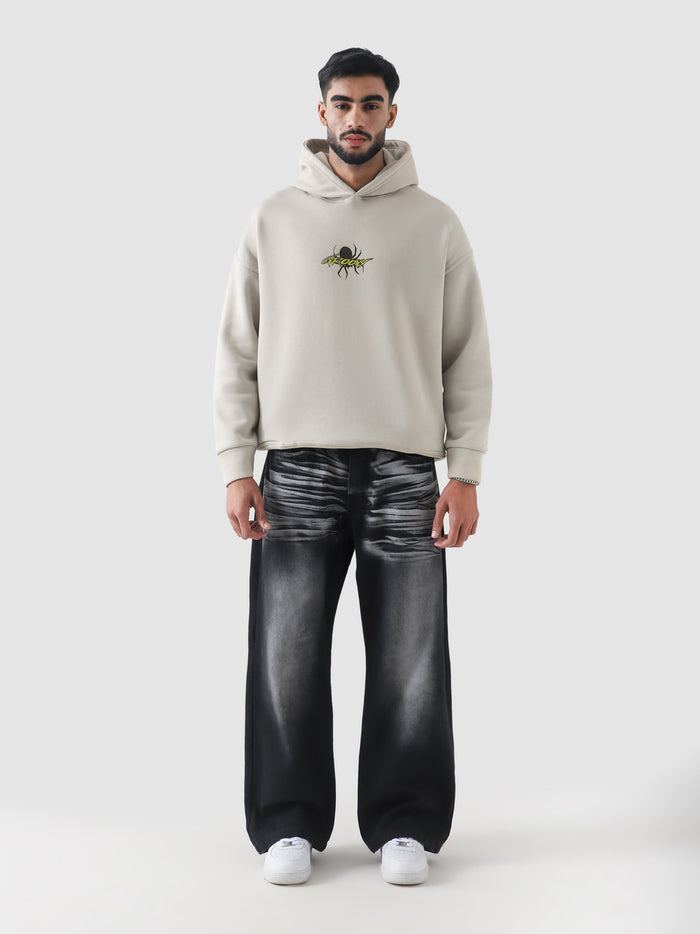Make Your Own Luck oversized hoodie male model full body front view Pakistan – GROOVY