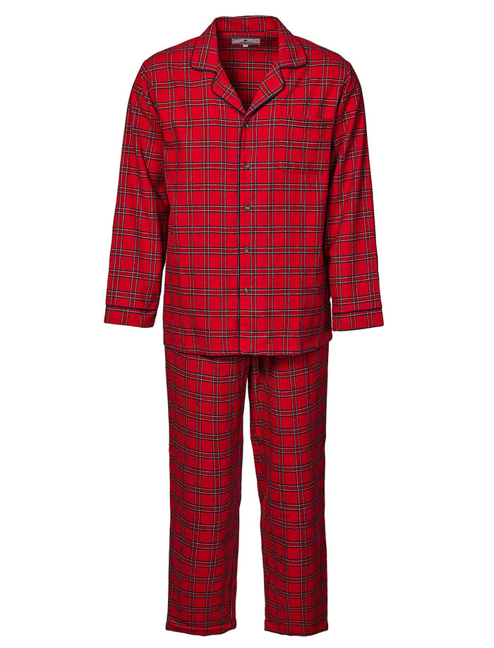 Men's Irish Flannel Pyjamas #color_red-tartan